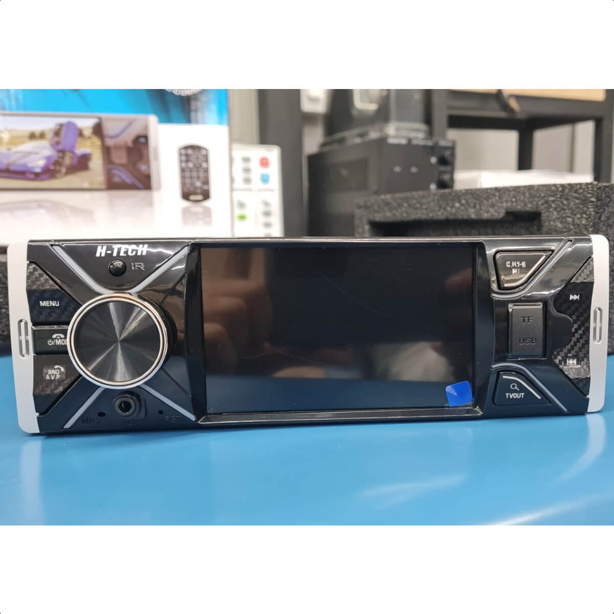 COMP Som automotivo Multimídia MP5 1 Din 4pol USB SD BT Espelhamento Via cabo Com controle + Câmera de Ré Borboleta