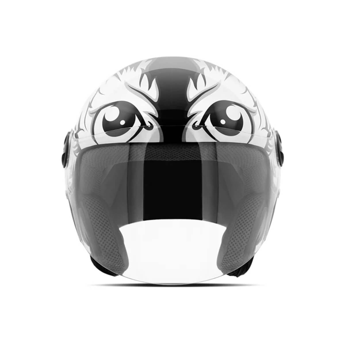 Capacete de Moto Aberto New Liberty Three GP 88 Preto Brilhante Tam 58 ABS CAP-755PT Pro Tork