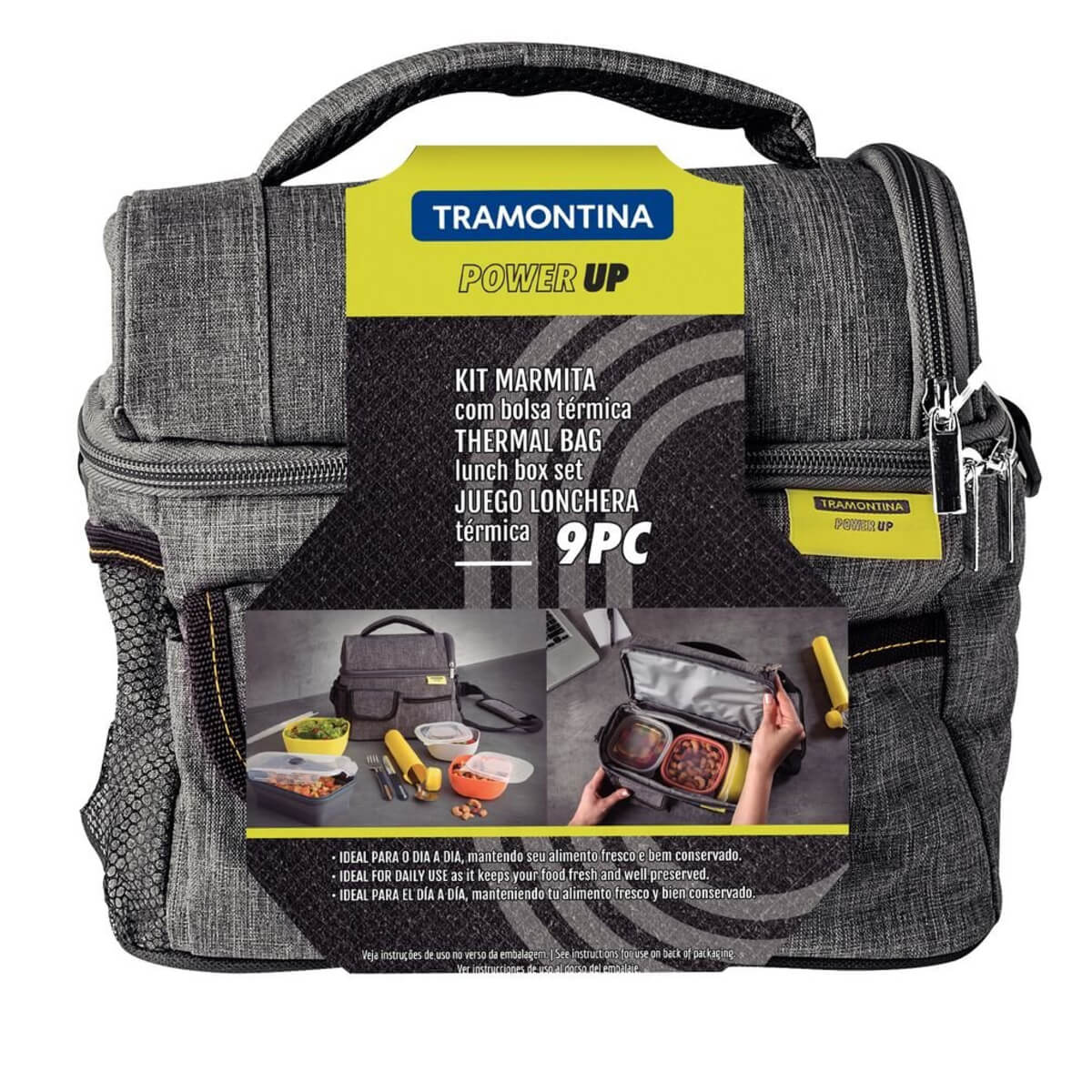 Kit Marmita com Bolsa Térmica Tramontina Power Up 9 Peças - 29899044