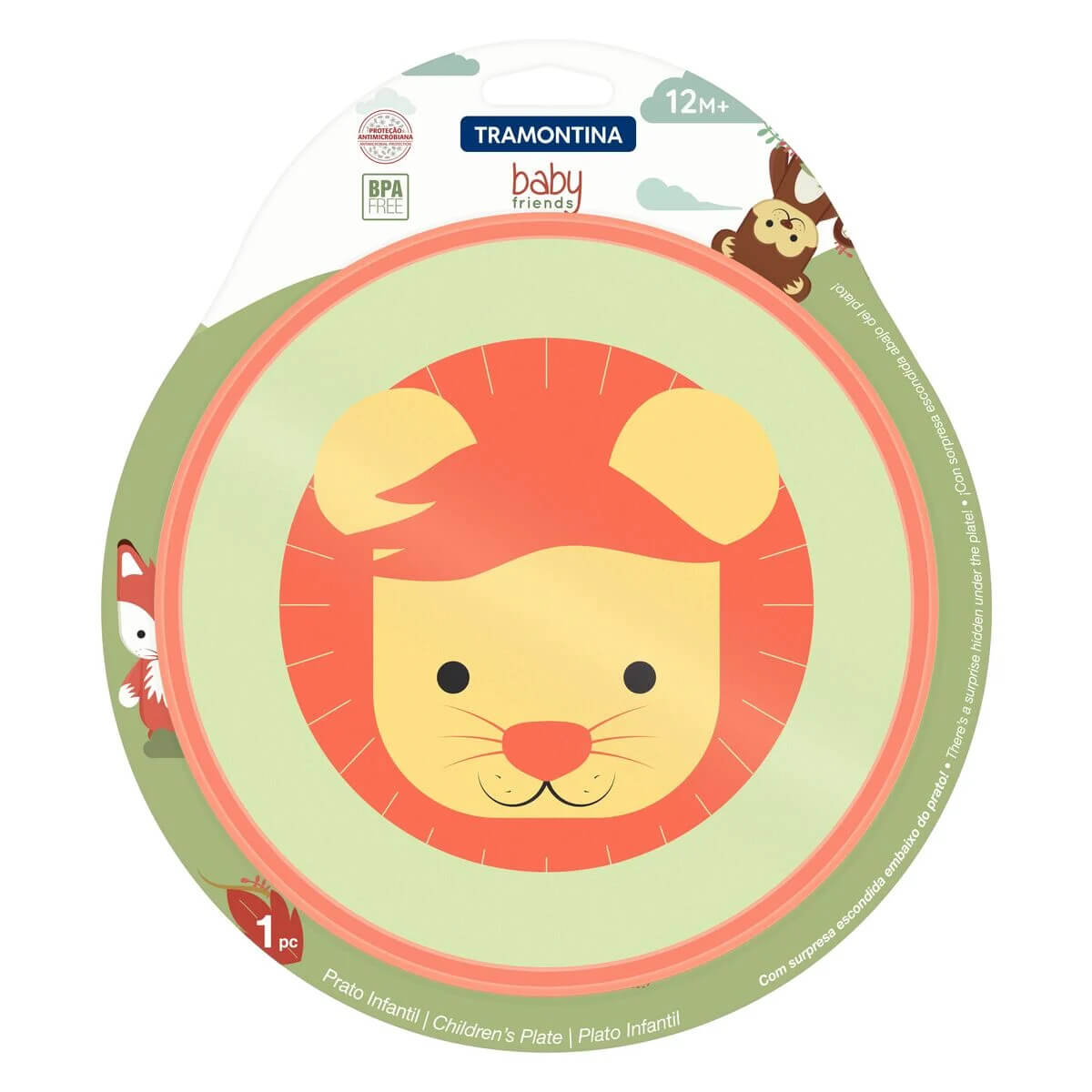 Prato Infantil Tramontina Baby Friends em Polipropileno Laranja - 23776130