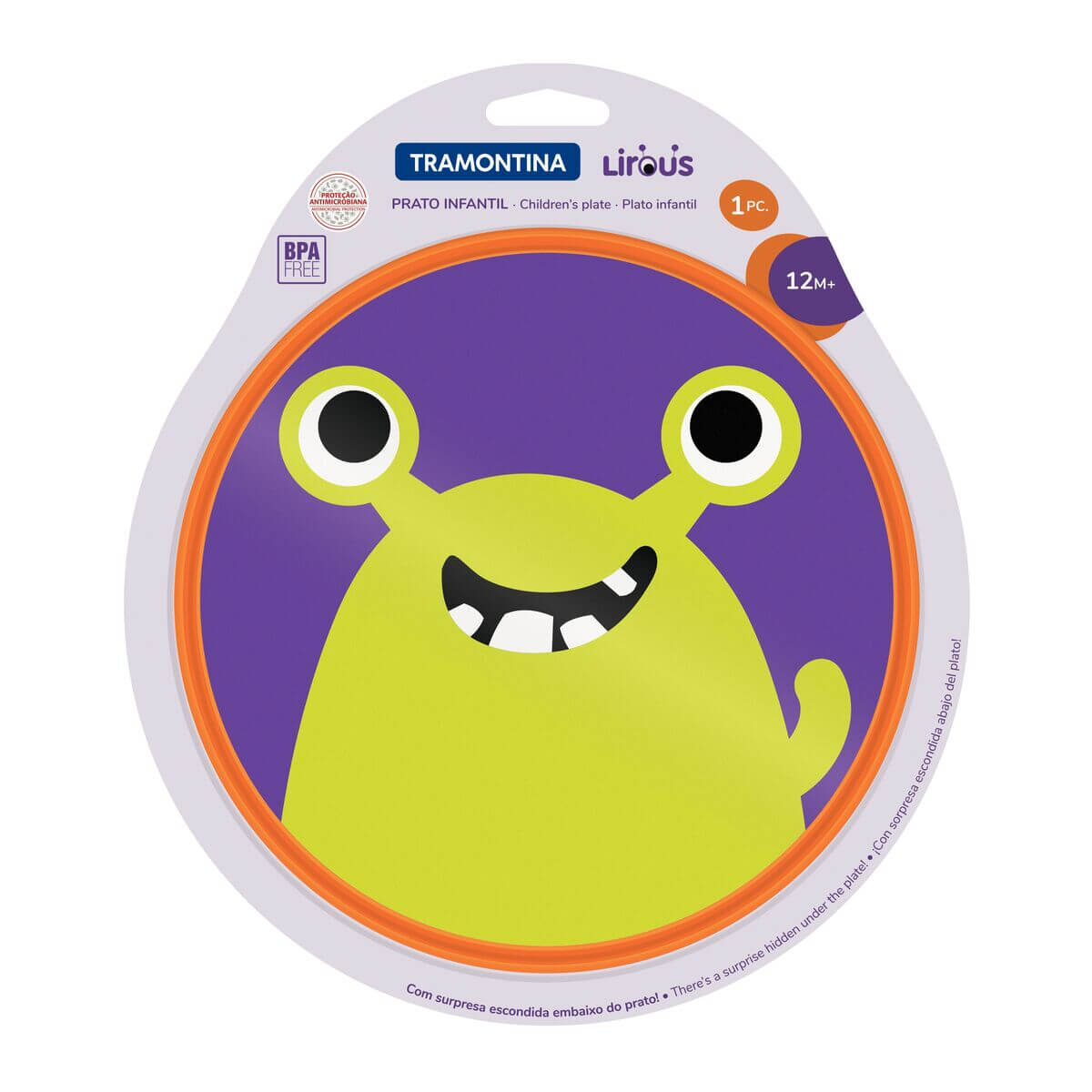 Prato Infantil Tramontina Lirous em Polipropileno Laranja - 23777130