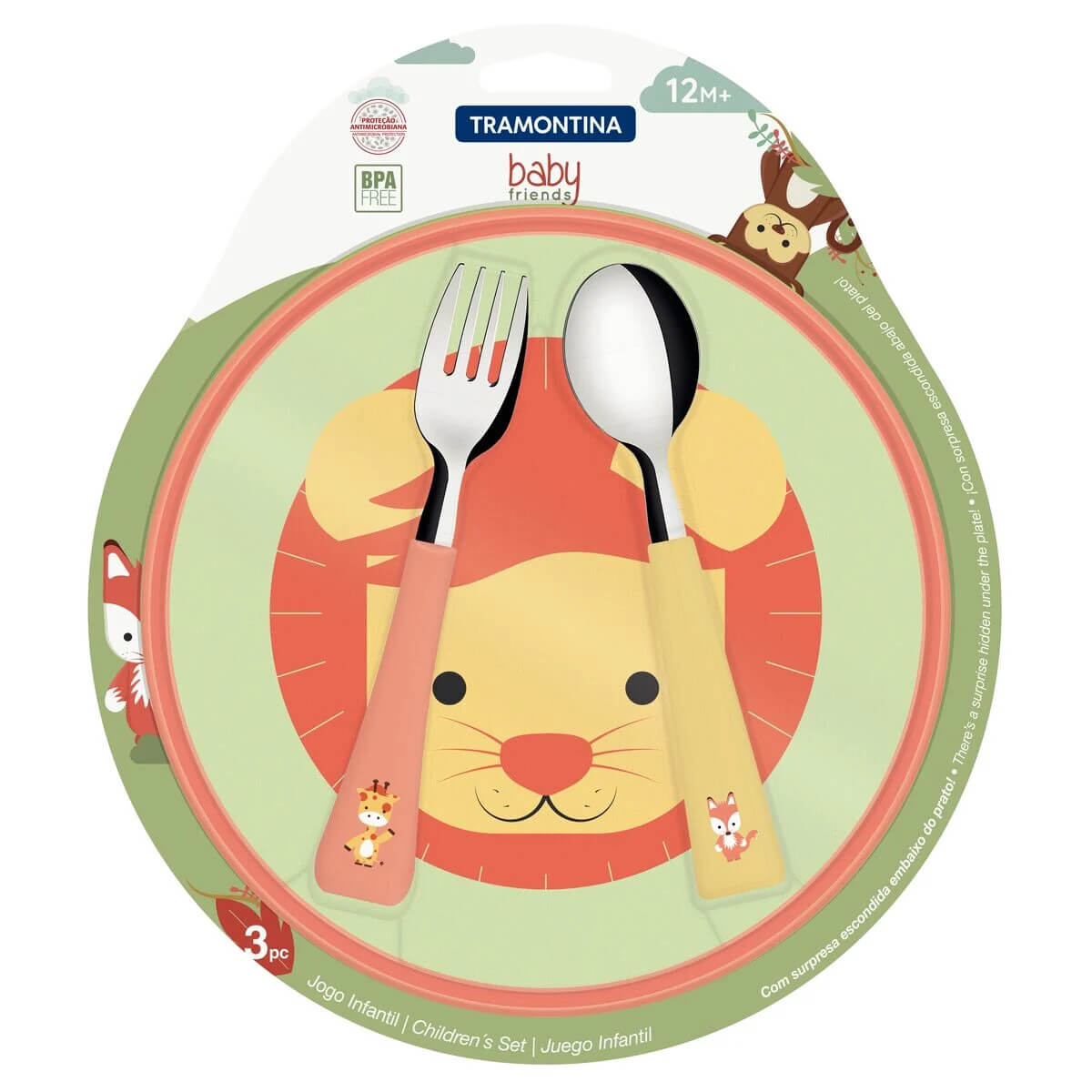 Jogo Infantil Tramontina Baby Friends Colorido 3 Peças - 23797907