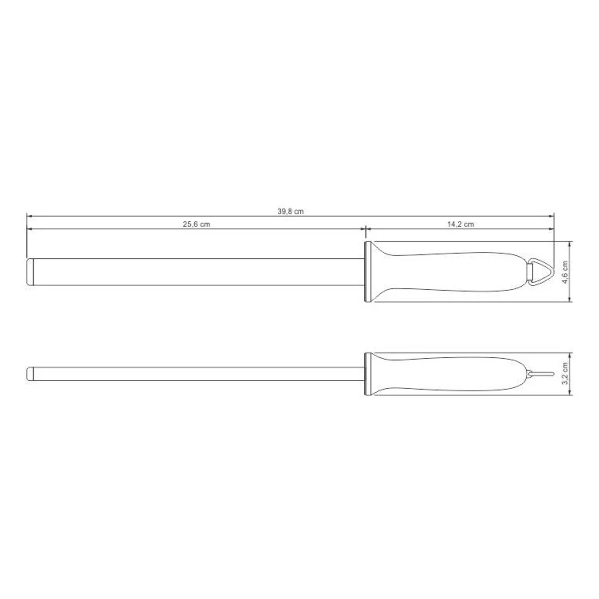 Afiador Faca Chaira Profio Diamantada para Churrasco Inox e Cabo em ABS 10" Tramontina - 24032010