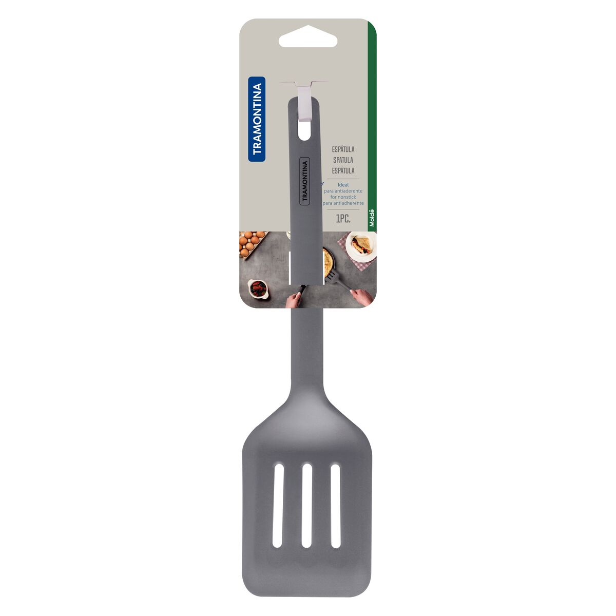 Espátula Perfurada Molde em Silicone Cinza Tramontina - 25810160
