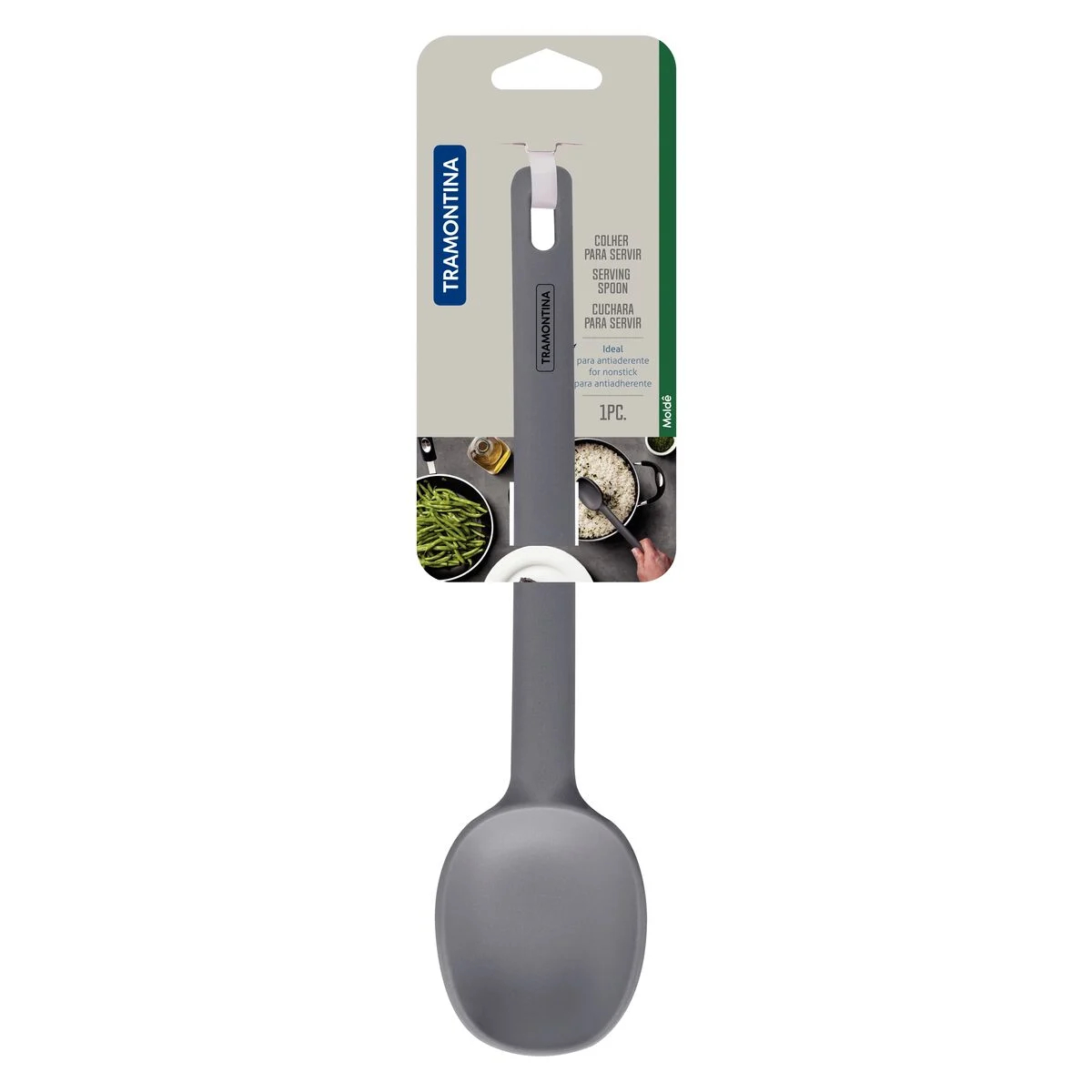 Colher de Servir Molde em Silicone Cinza Tramontina - 25811160