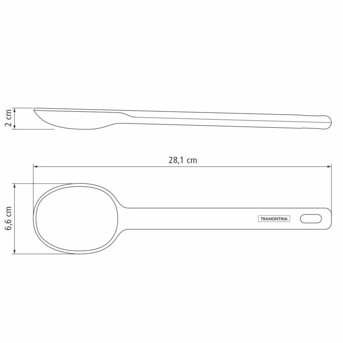 Colher de Servir Molde em Silicone Cinza Tramontina - 25811160