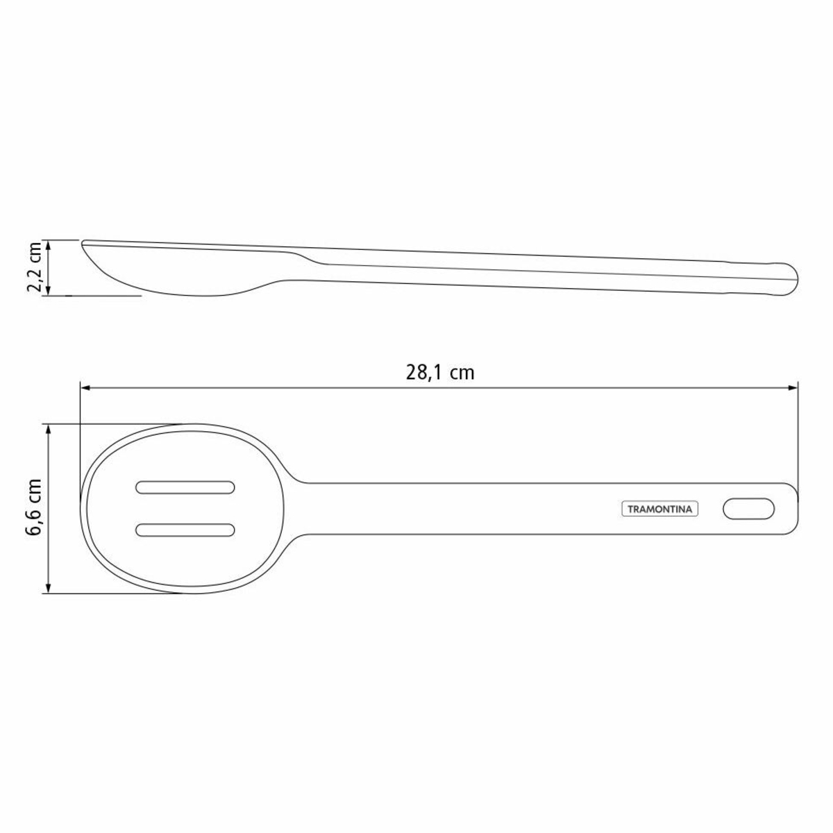 Colher de Servir Perfurada Molde em Silicone Cinza Tramontina - 25812160