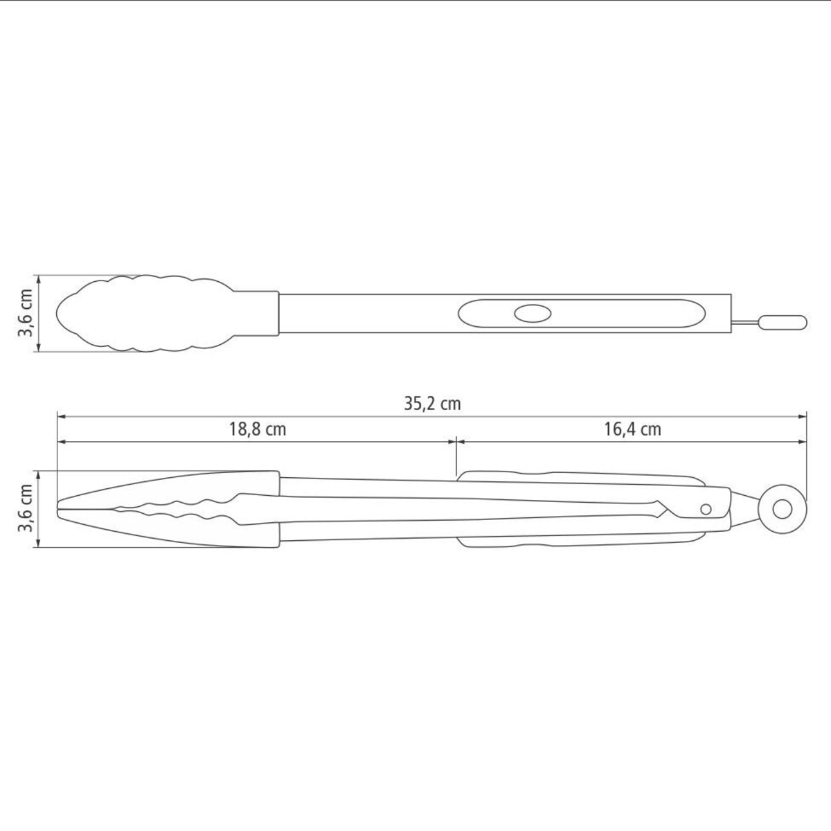 Pegador Multiuso Molde em Silicone Cinza e Aço Inox 35cm Tramontina - 25817161