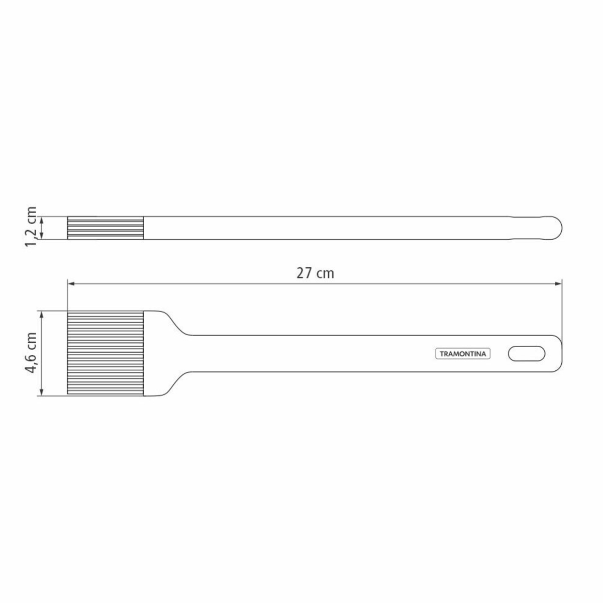 Pincel de Silicone Molde Cinza Tramontina - 25818160