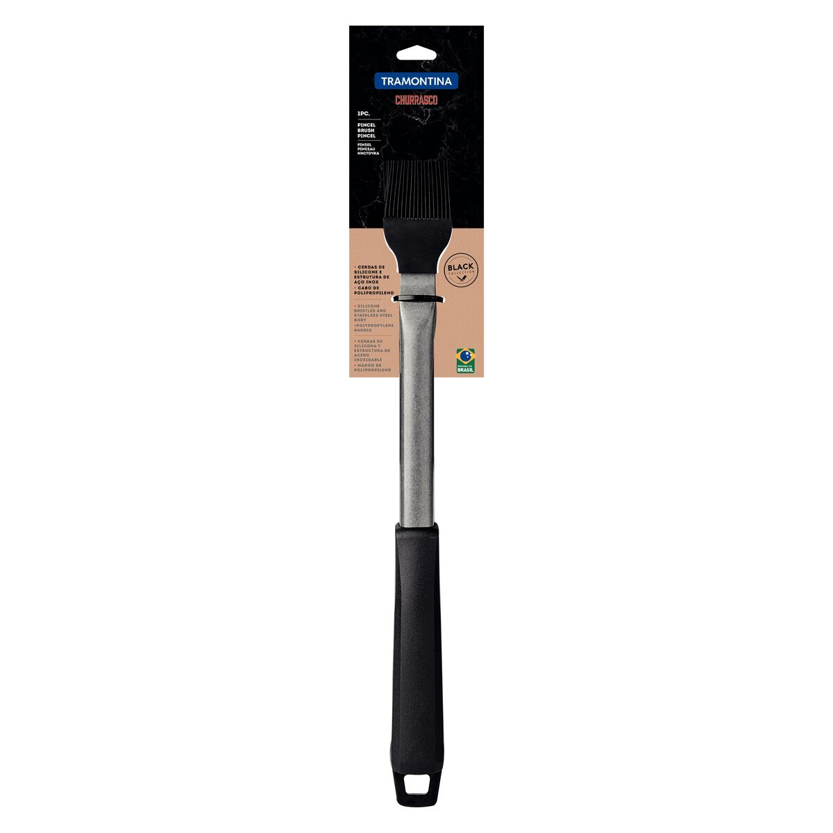 Pincel para Churrasco em Aço Inox e Polipropileno com Cerdas em Silicone Tramontina - 26595100