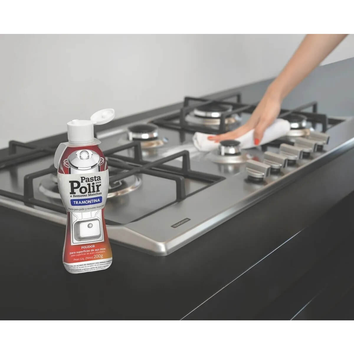 Pasta para Polir e Remover Manchas em Aço Inox 200g Tramontina - 60900000