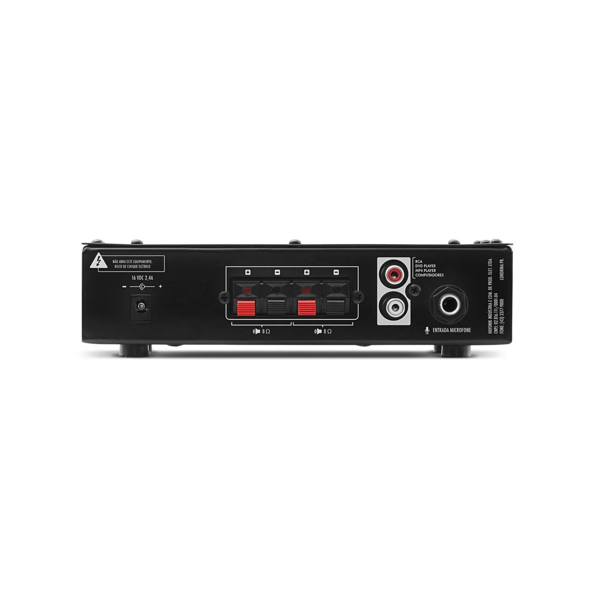 Kit Som Ambiente 200 Comfort Line 8 Ohms Amplificador 20W +  Arandelas 60W Hayonik 00073690