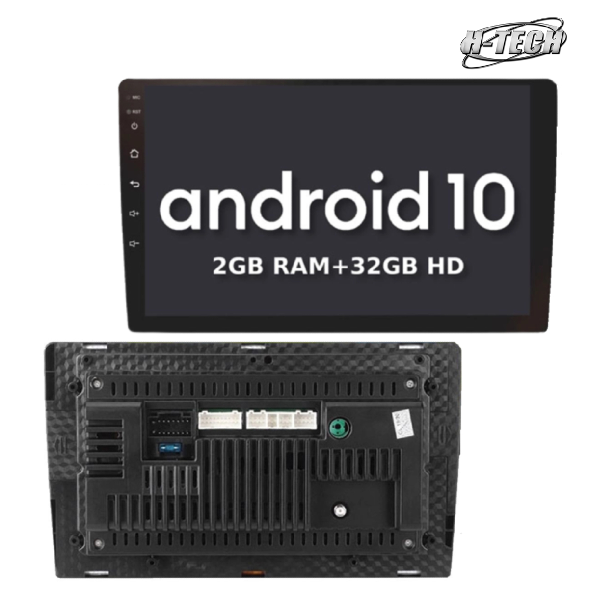 Central Multimídia 2 Din Android 10 MP5 9 Pol HT-9220SC WiFi GPS Android s/ Controle Remoto H-Tech