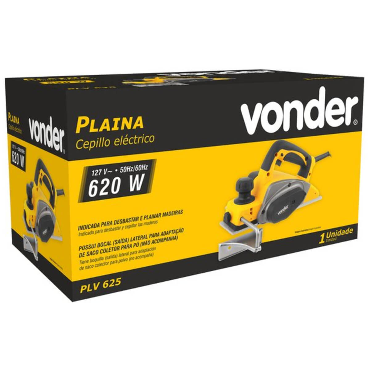 Plaina Elétrica PLV 625 127V 620W Vonder - 60.01.625.127