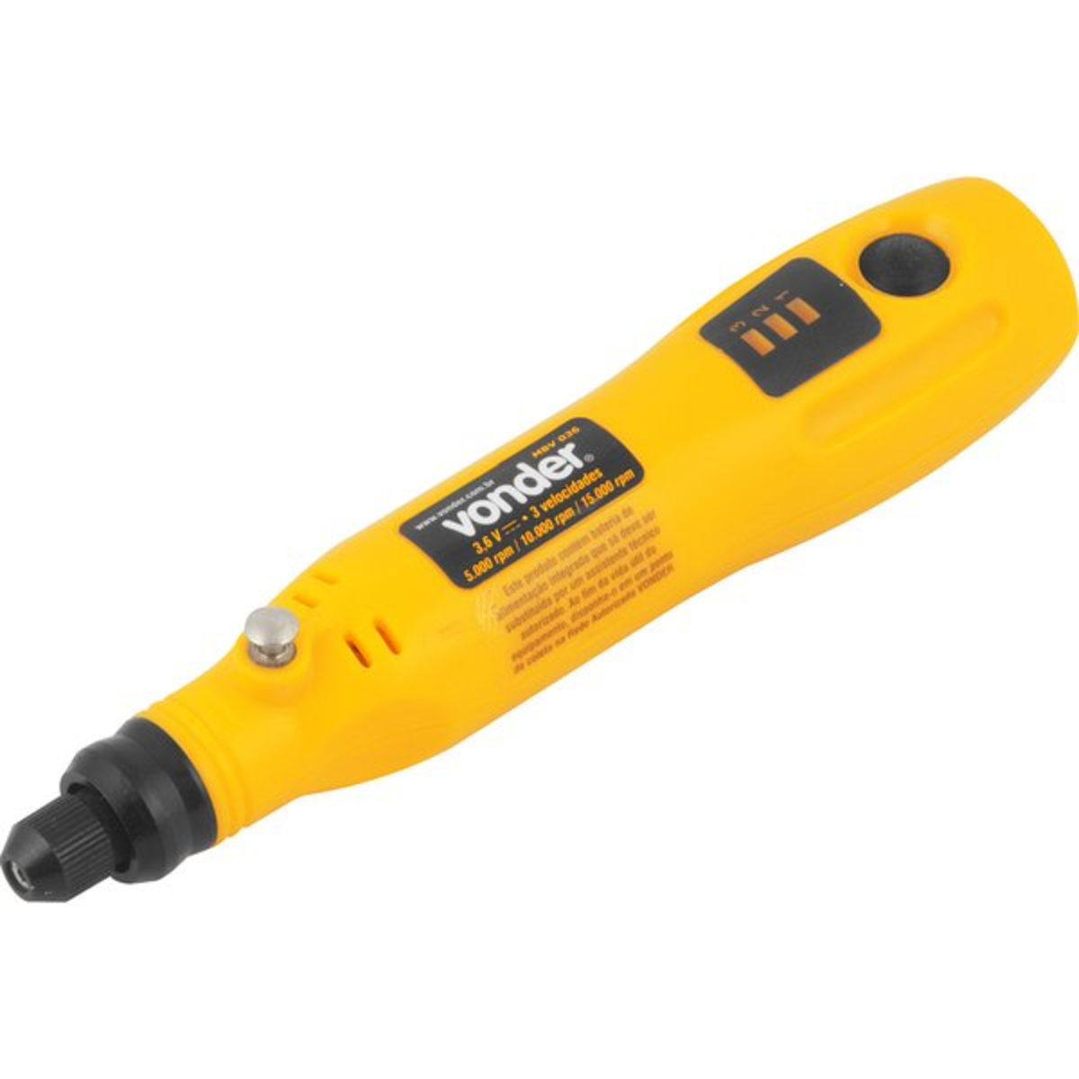 Microrretífica a Bateria 3,6V Bivolt MBV036 12 Acessórios Vonder - 60.61.036.012