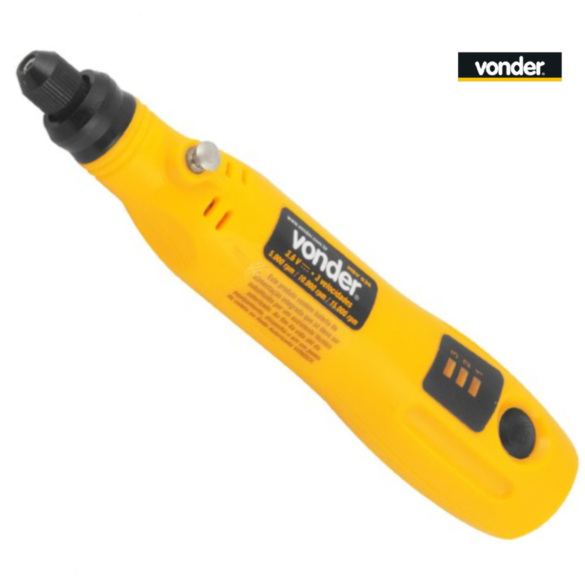 Microrretífica a Bateria 3,6V Bivolt MBV036 com 24 Acessórios Vonder - 60.61.036.024
