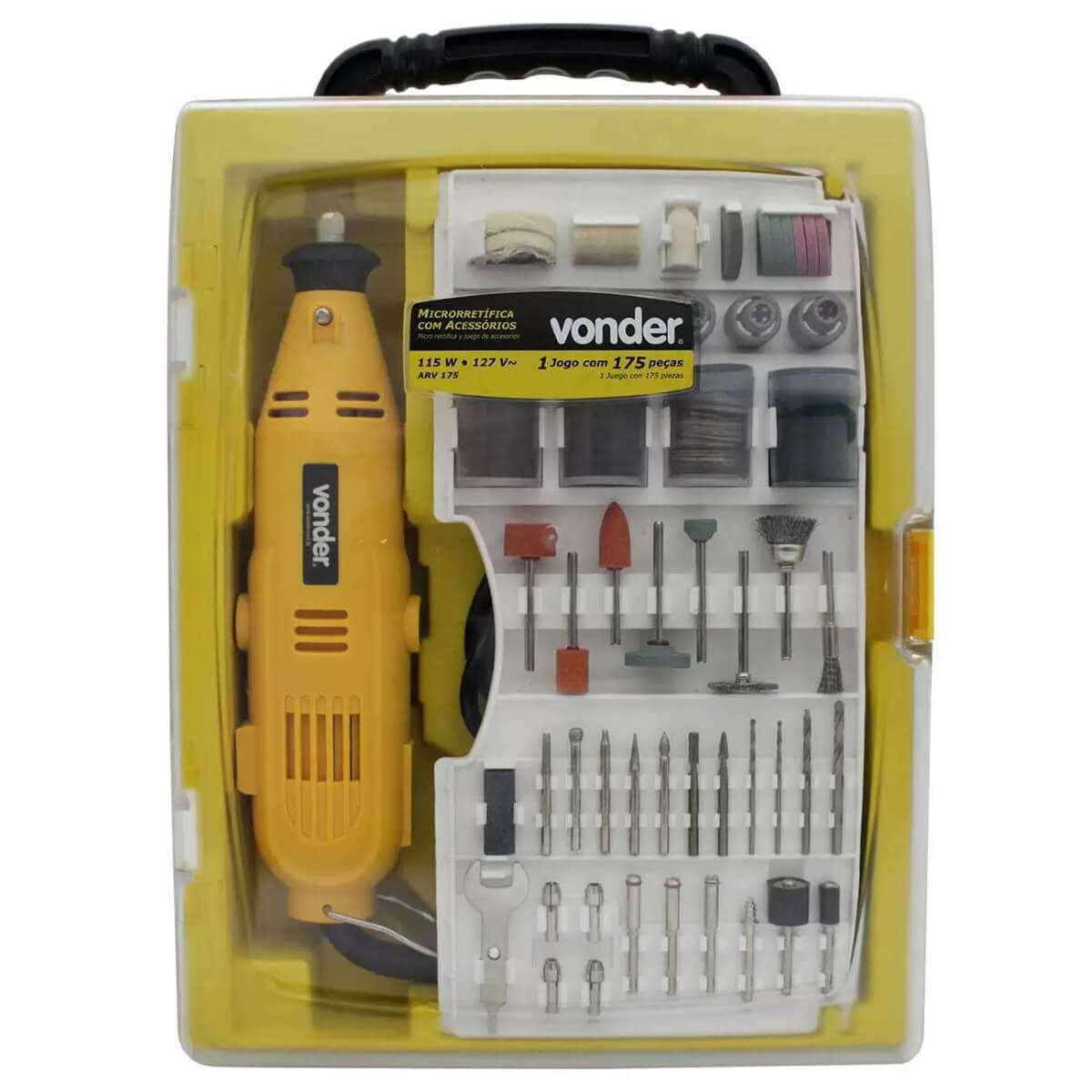 Microrretífica com Acessórios ARV175 220V 175 Peças Vonder - 60.61.175.220