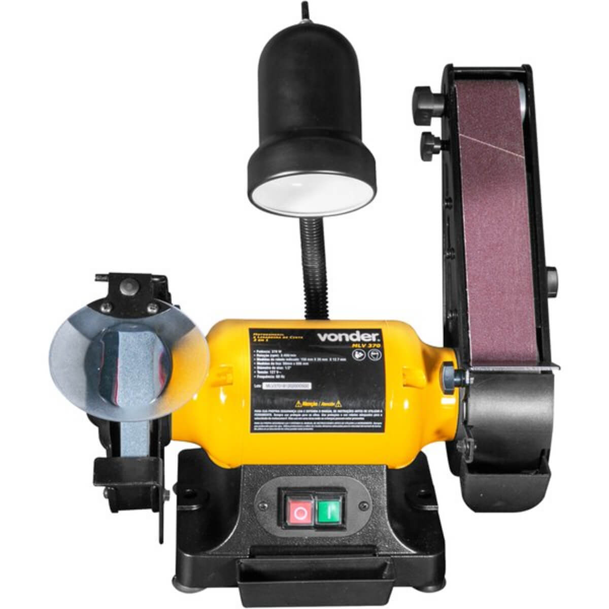 Motoesmeril e Lixadeira de Cinta 2 em 1 MLV 370 220V Vonder - 60.01.370.220