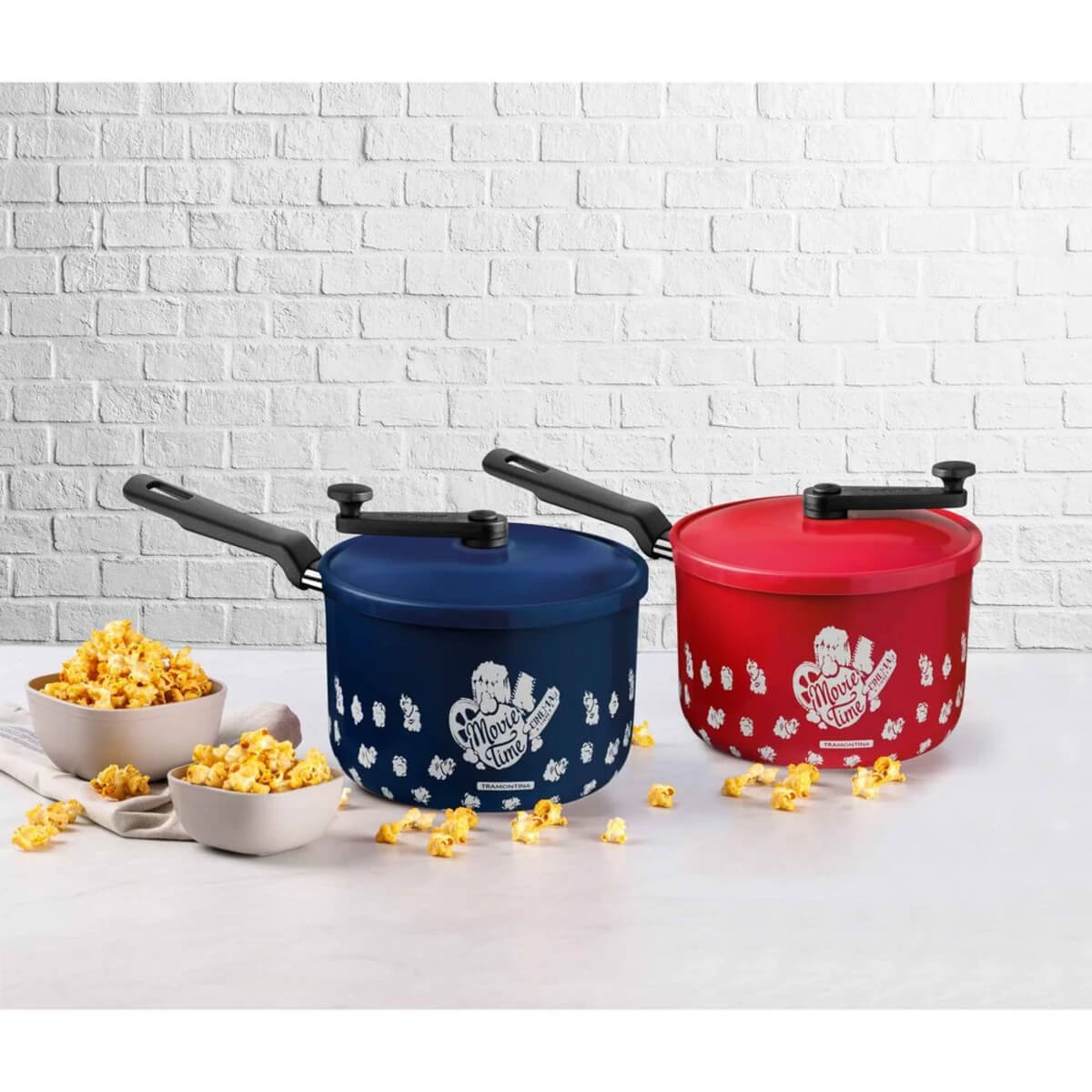 Pipoqueira Tramontina Loreto em Alumínio com Revestimento Antiaderente Starflon Max Azul 20 cm 3,5 L - 27817023