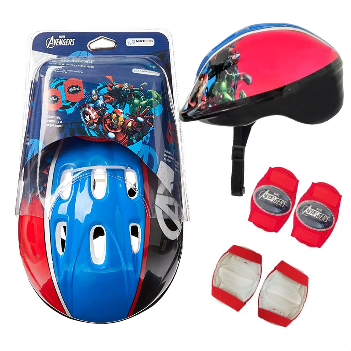 Kit de Proteção Infantil Vingadores Multikids - BR1166