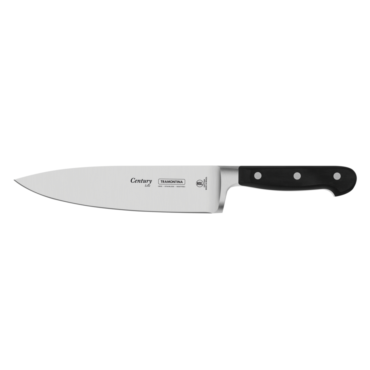 Faca Chef Tramontina Century em Aço Inox e Cabo de Policarbonato com Fibra de Vidro 8" - 24011108