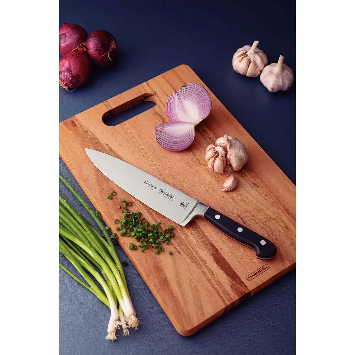 Faca Chef Tramontina Century em Aço Inox e Cabo de Policarbonato com Fibra de Vidro 8" - 24011108