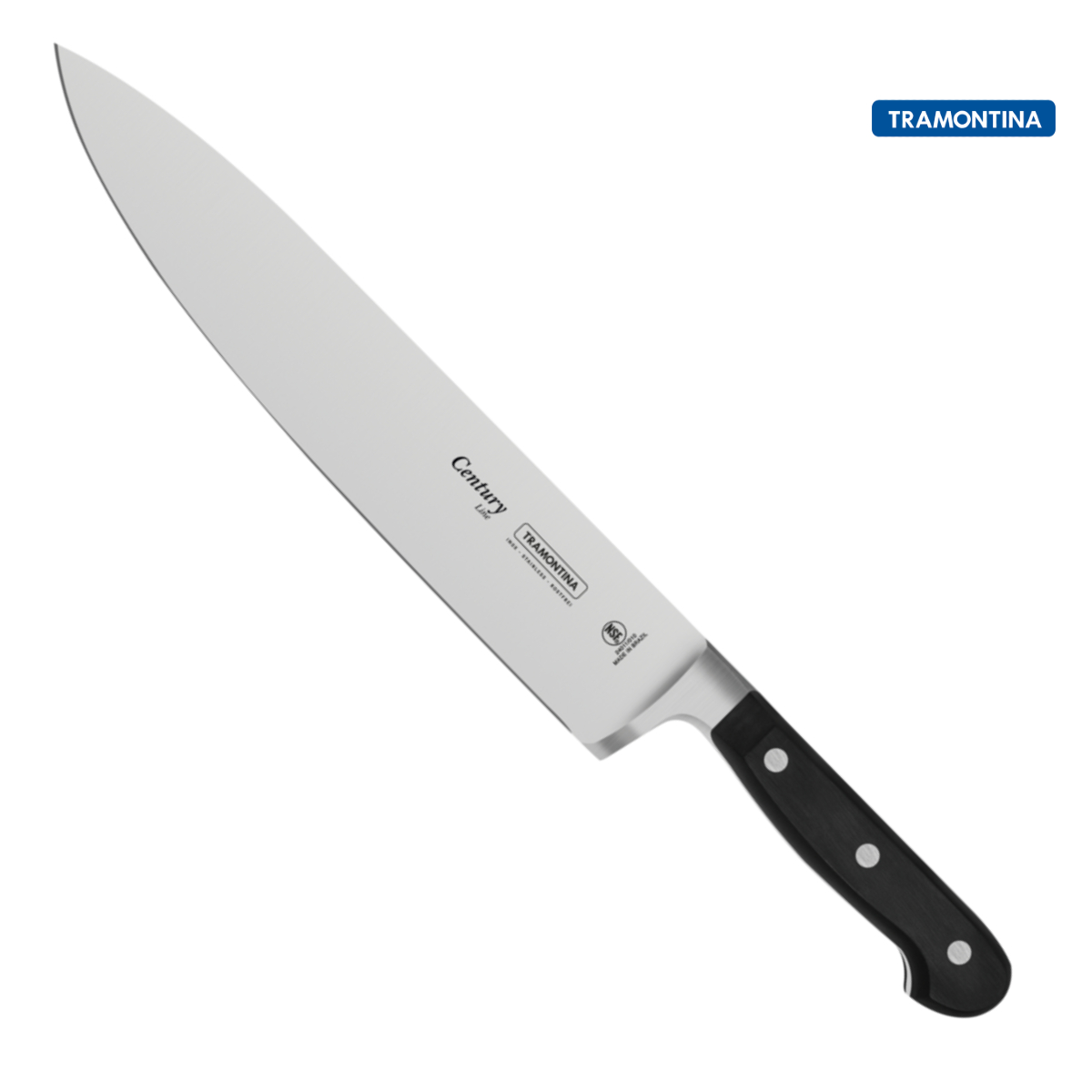 Faca Chef 10" Century em Aço Inox e Cabo de Policarbonato com Fibra de Vidro Tramontina - 24011110