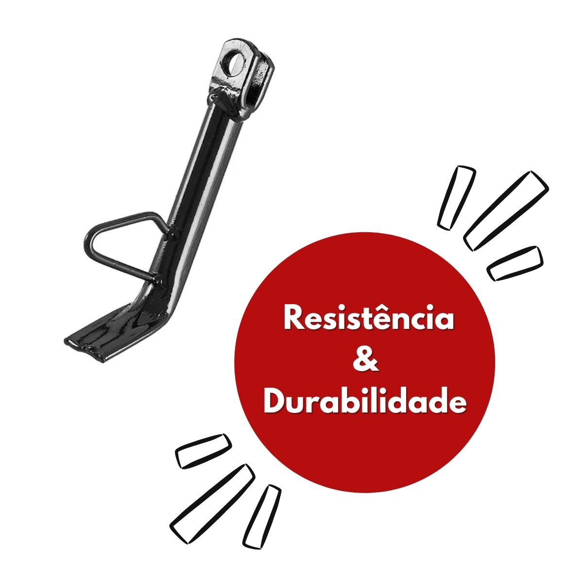 Cavalete Lateral Sem Borracha Compatível BIZ 125 CC 2011/... Biz 110i 2016 Aço Pro Tork CA-75HPLT