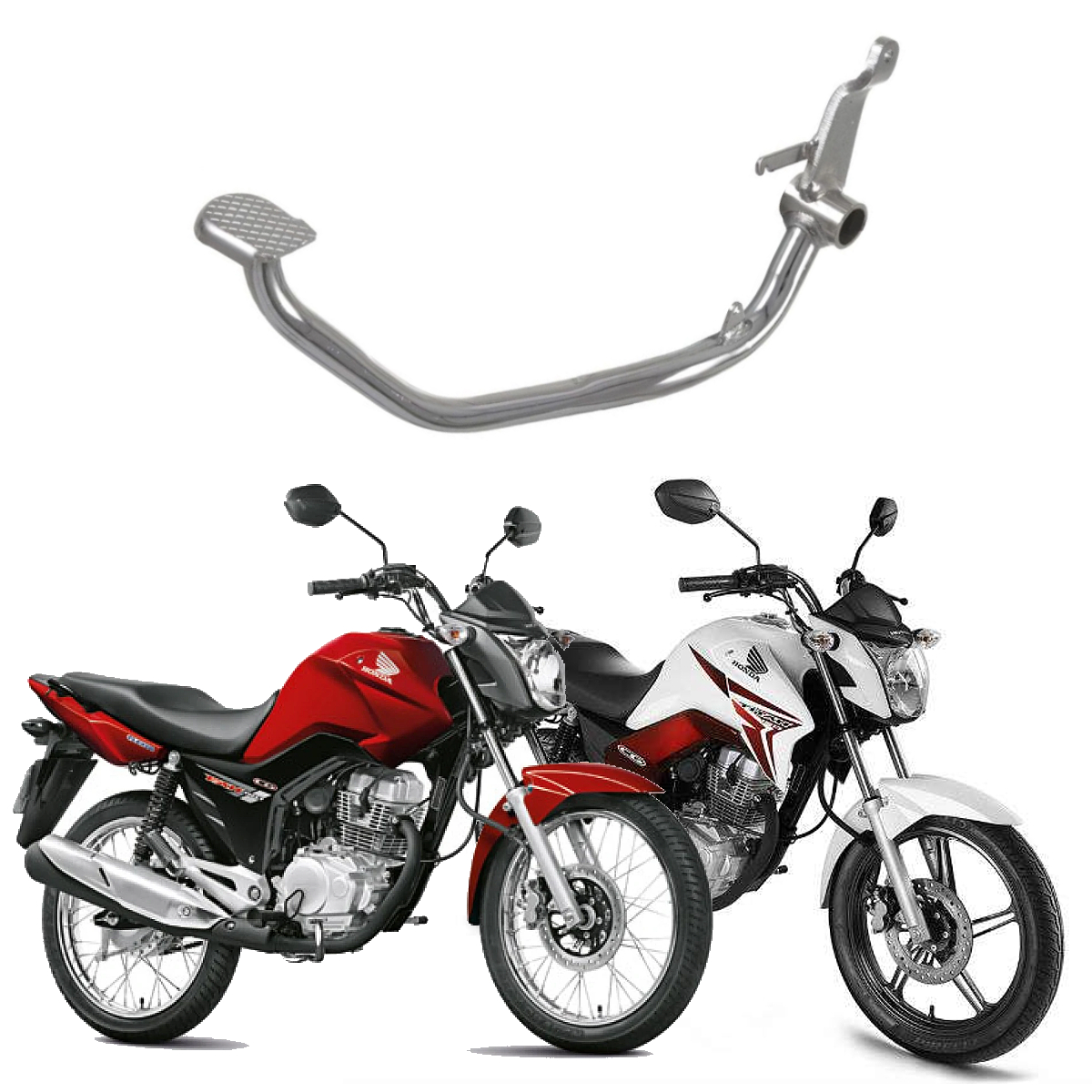 Pedal de Freio Compat. C/ Titan/Fan 125 00/03 Titan 150 Fan 125 04/15 Cromado Pro Tork PF-11HLT