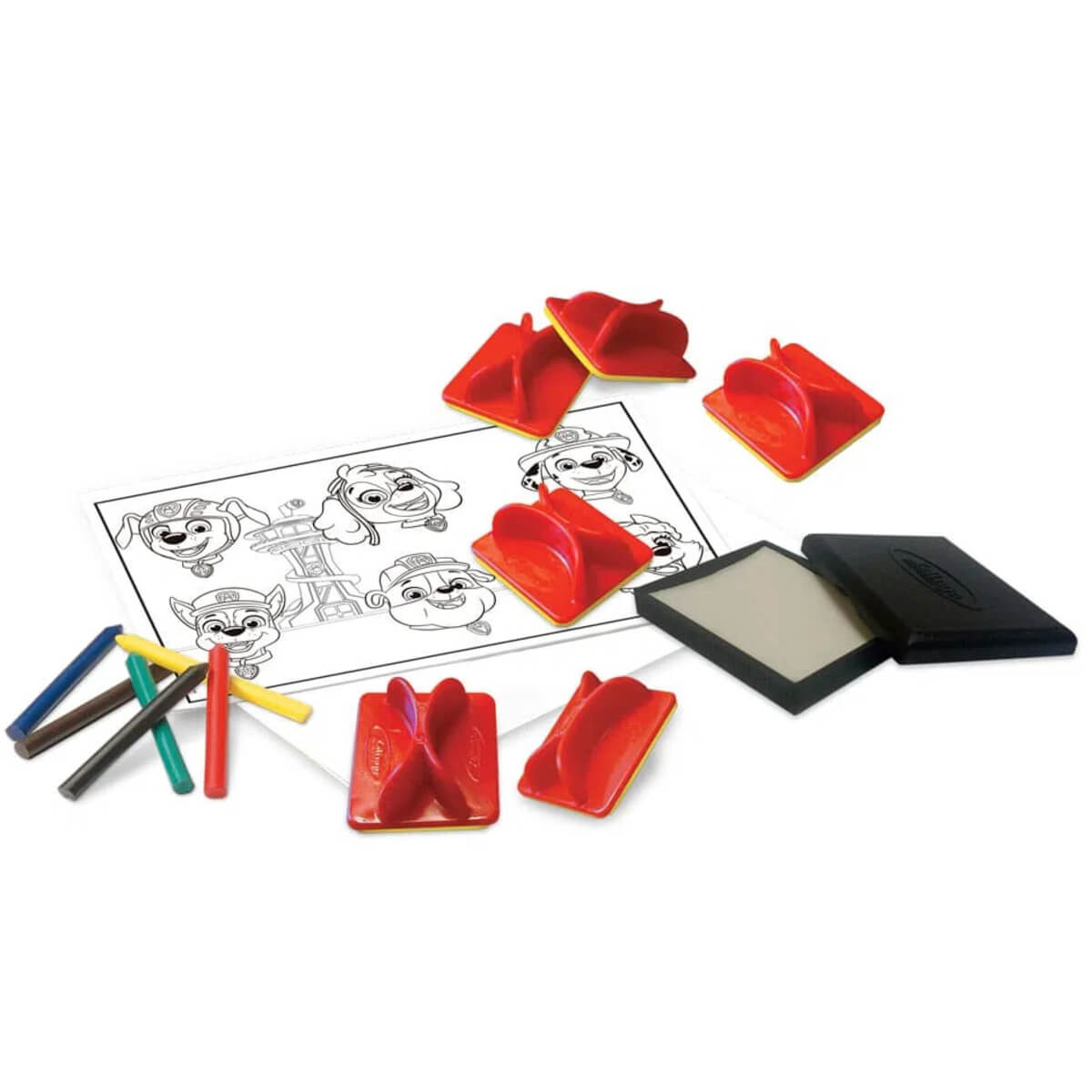 Carimbos Patrulha Canina com Giz de Cera para Colorir Xalingo - 1382.1