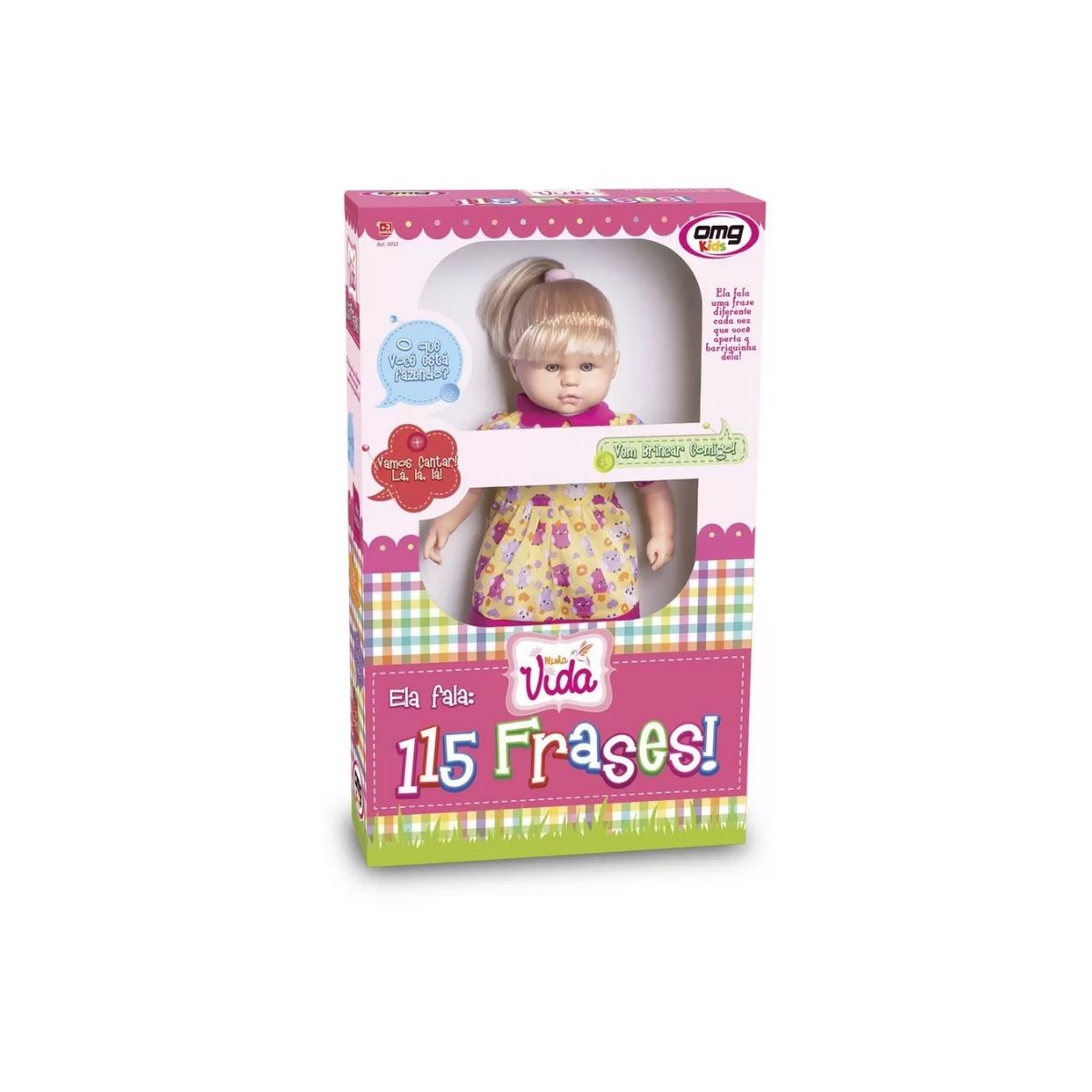 Boneca Minha Vida 115 Frases Vinil com Som OMG Kids - 0012