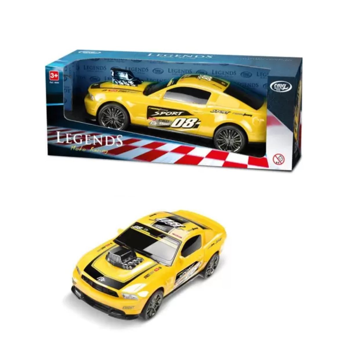 Carrinho De Brinquedo Radical Corridas Legends Motor Racing 35cm Sortidos OMG Kids