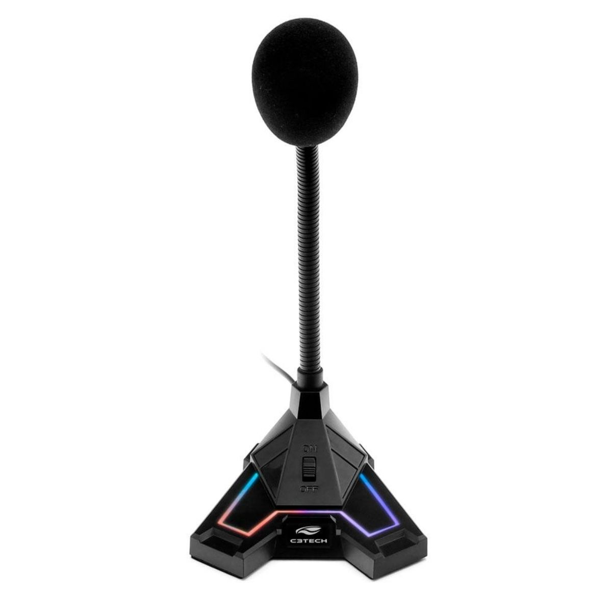Microfone Gamer C3Tech USB 2.0 Omnidirecional 1,6m Preto C3 Tech - MI-G100BK
