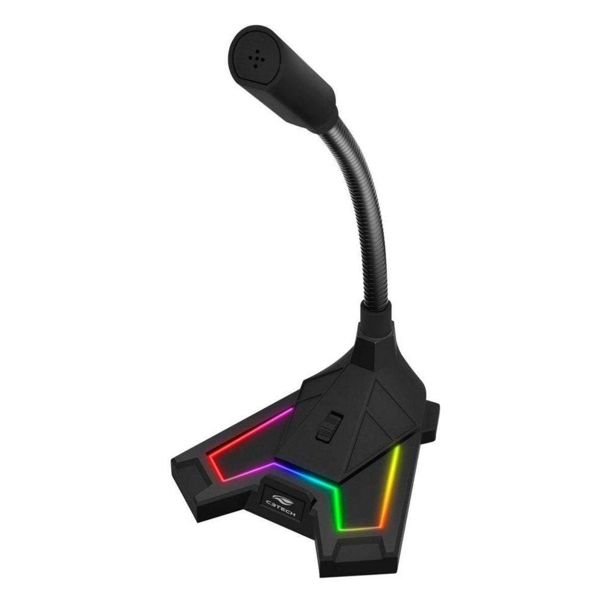 Microfone Gamer C3Tech USB 2.0 Omnidirecional 1,6m Preto C3 Tech - MI-G100BK