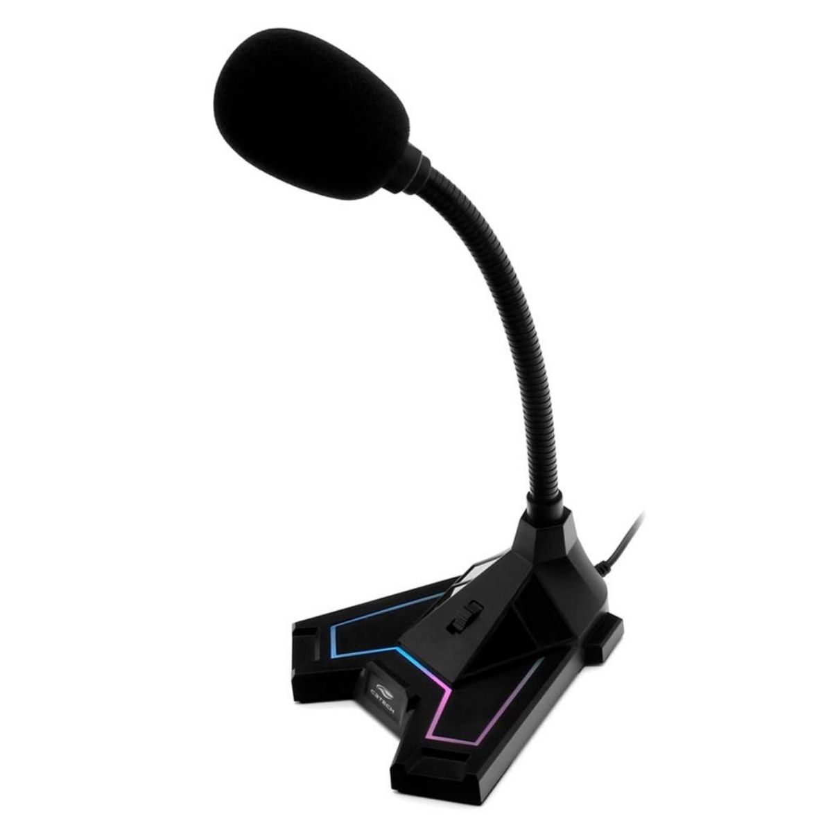Microfone Gamer C3Tech USB 2.0 Omnidirecional 1,6m Preto C3 Tech - MI-G100BK