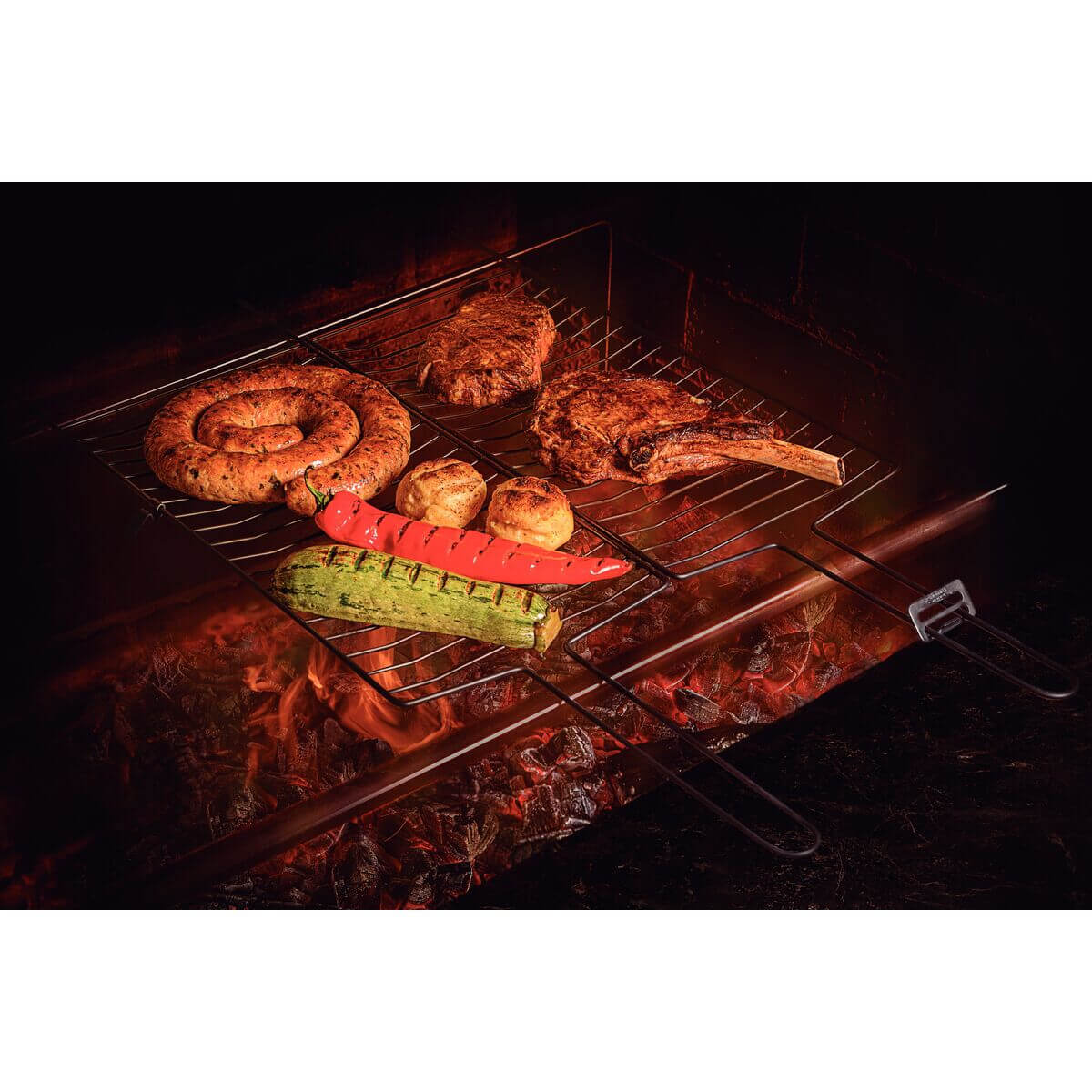 Grelha Tramontina Churrasco Black em Aço Carbono Nitrocarbonetado - 26495/000