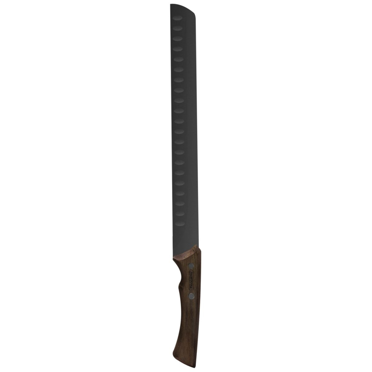 Faca Fatiar Tramontina Churrasco Black Lâmina Aço Inox Escurecido e Cabo de Madeira 12" 22842112