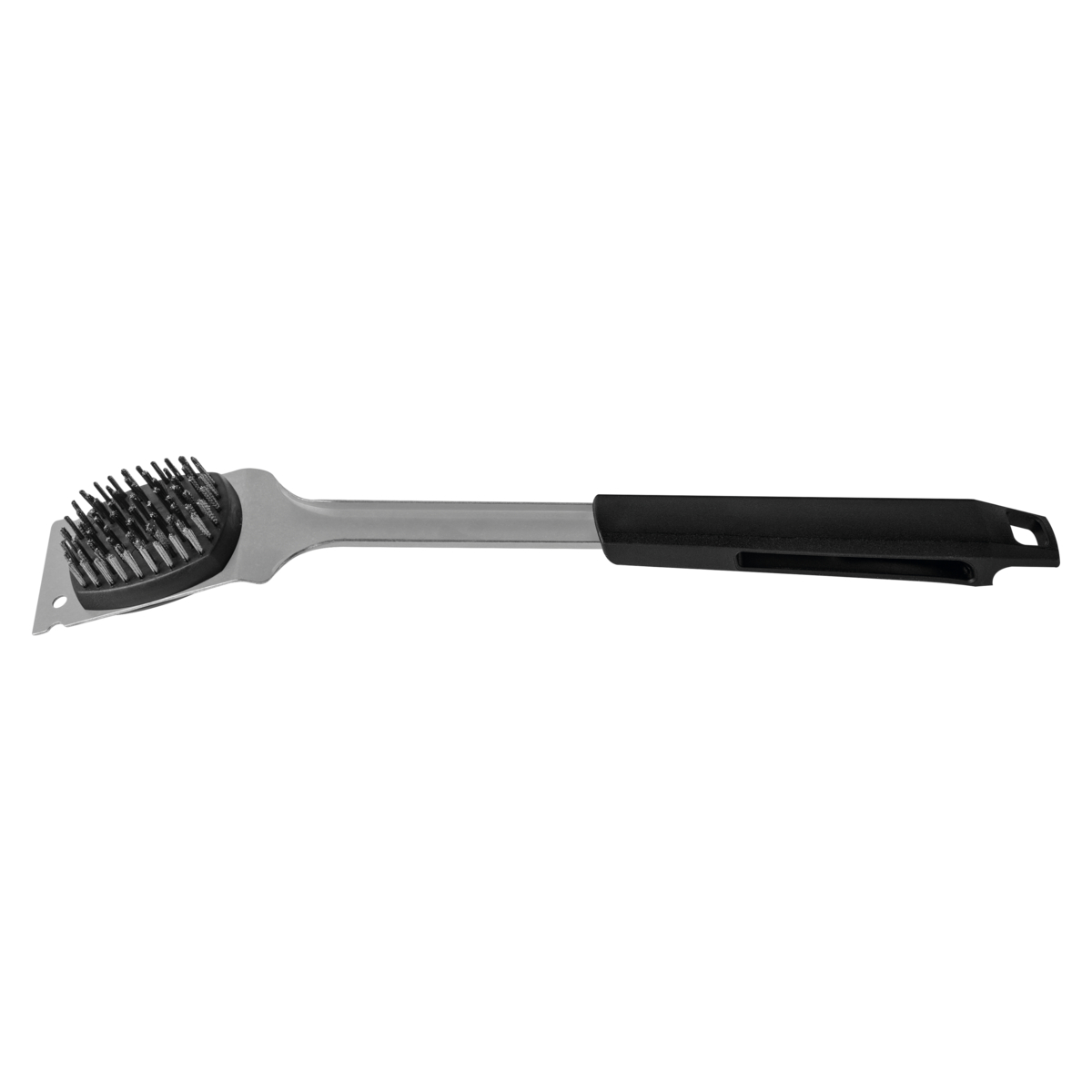 Escova para Grelhas Churrasco em Aço Inox e Cabo Preto com Raspador Tramontina - 26594100