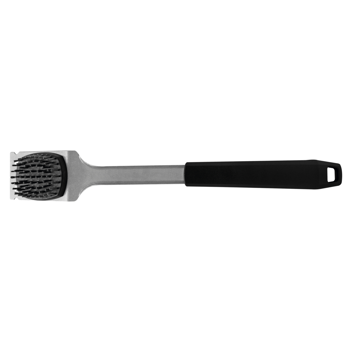 Escova para Grelhas Churrasco em Aço Inox e Cabo Preto com Raspador Tramontina - 26594100