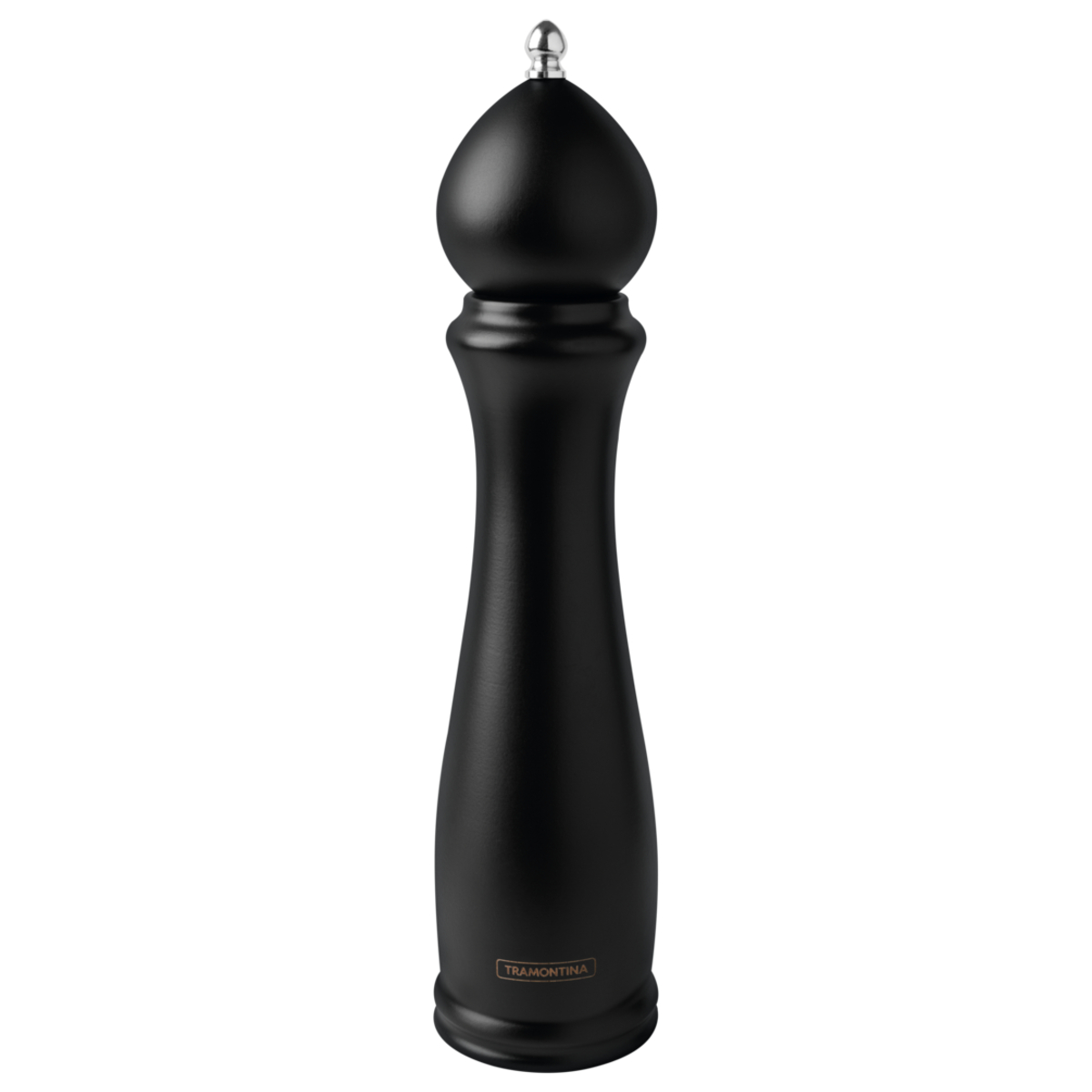 Moedor de Pimenta e Sal Tramontina Churrasco Black em Cerâmica com Recipiente de Madeira 10" - 26456010
