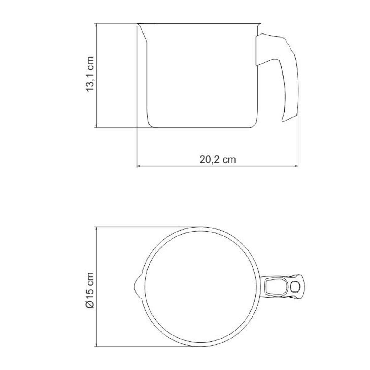 Fervedor Leiteira 2L Allegra em Aço inox com Fundo Triplo e Cabo de Baquelite Tramontina - 62932140