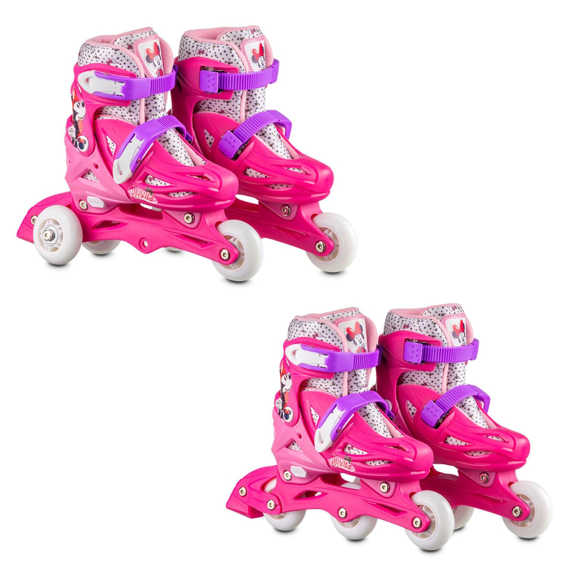 Patins Inline Ajustavel Minnie 2 em 1 Tamanho 31-34 Multikids - BR1160