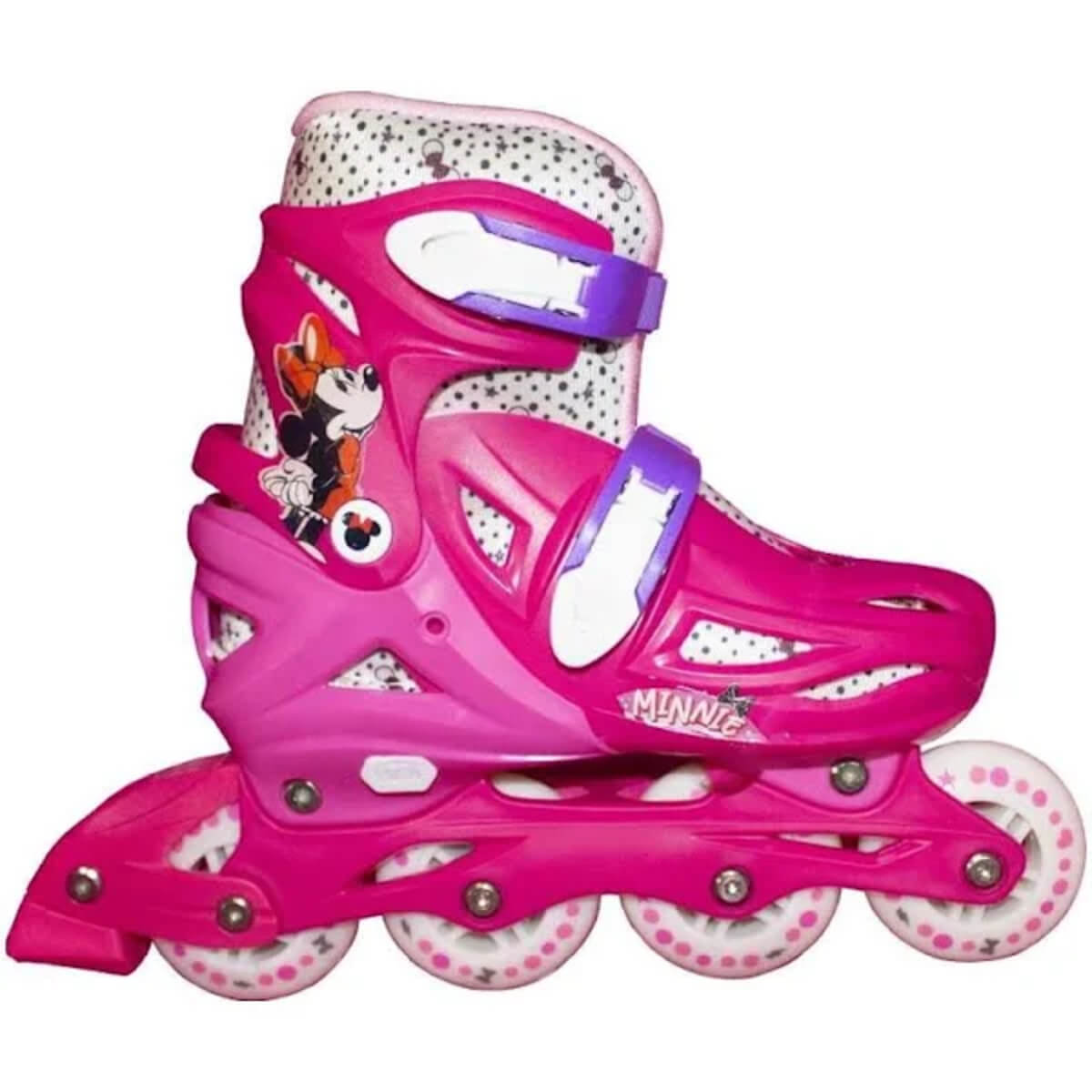 Patins Infantil Inline Ajustável Minnie Tamanho 35-38 Multikids - BR1161