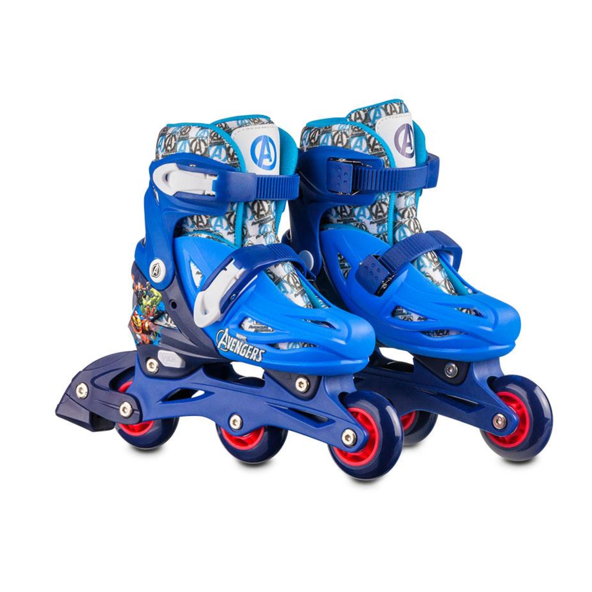 Patins Infantil Inline ou Triline 2 Em 1 Tam 31-34 Vingadores Multikids - BR1164