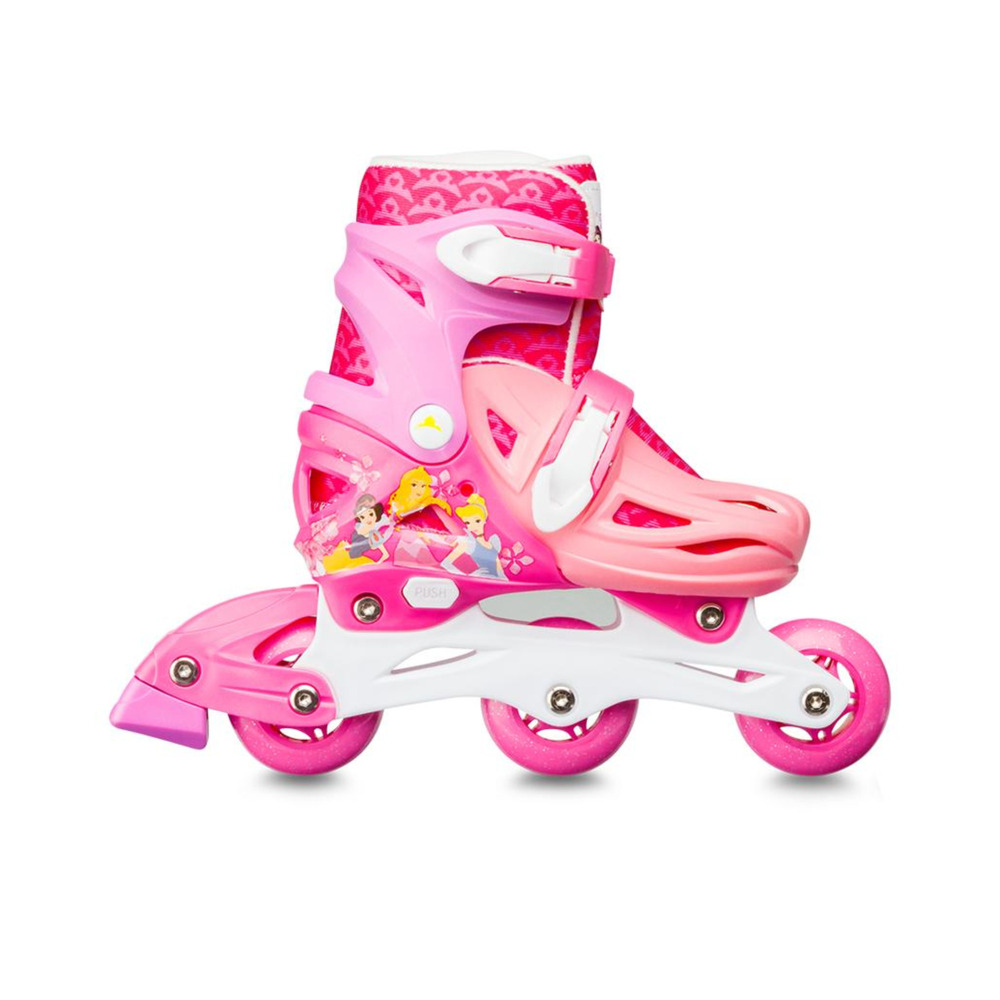 Patins Infantil Inline 2 Em1 Princesas Tam 31-34 Rosa Multikids - BR1156