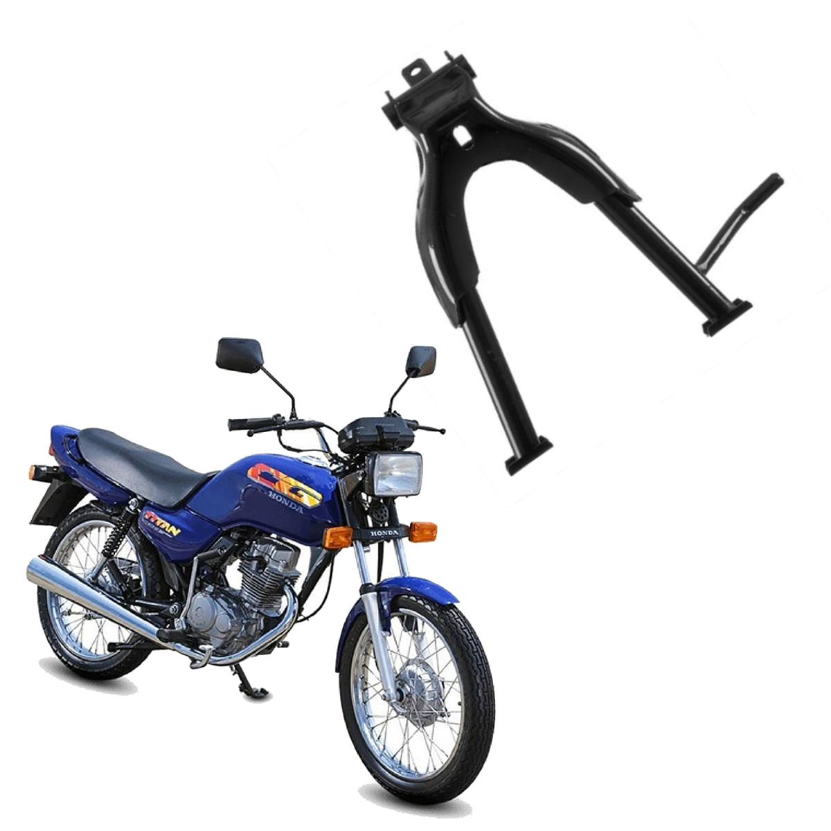 Cavalete Central Compatível com Titan 1996 a 1999 Aço Resistente Preto Pro Tork CA-13HPLT