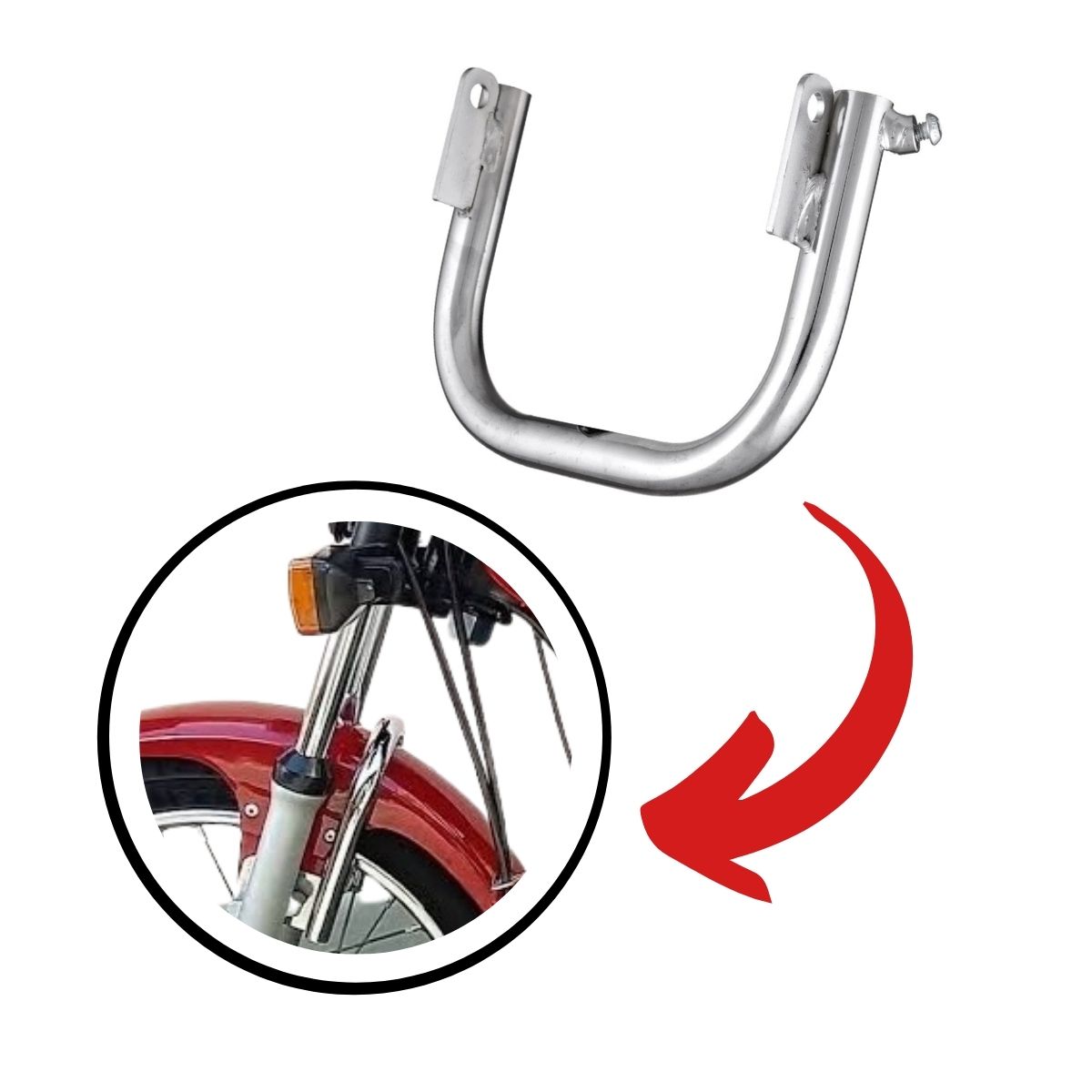 Barra Estabilizadora Compatível C/Titan 150 CC 2005 Até 2008 Cromado Aço Tubular Pro Tork BE-13HC