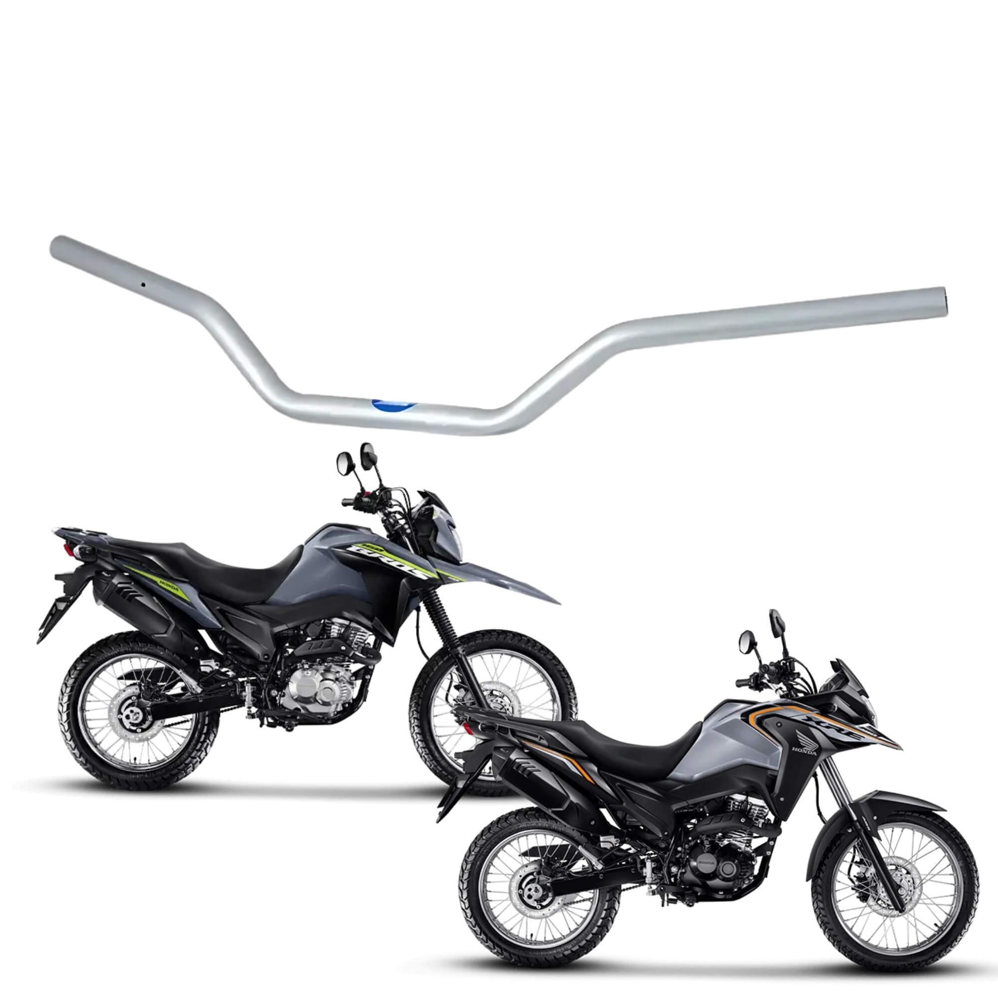 Guidão Modelo Original 1,9mm compatível com NXR 160/BROS 2015 cor Prata Pro Tork - GU-135HPTA
