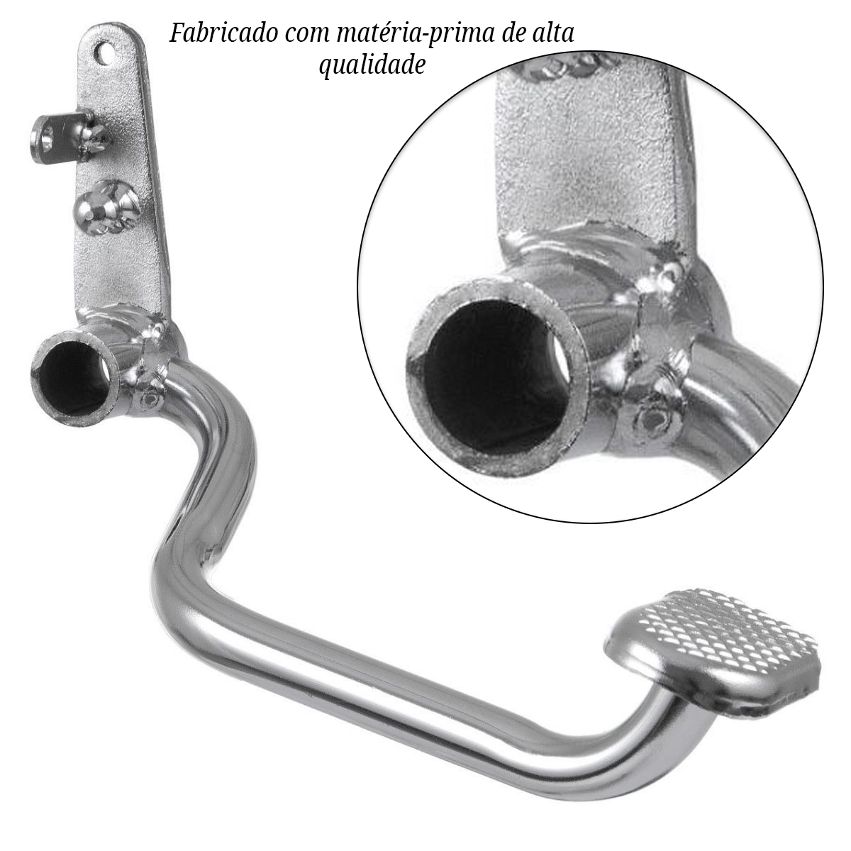 Pedal de Freio Compatível com Fan 160 Cromado Pro Tork - PF-29HC