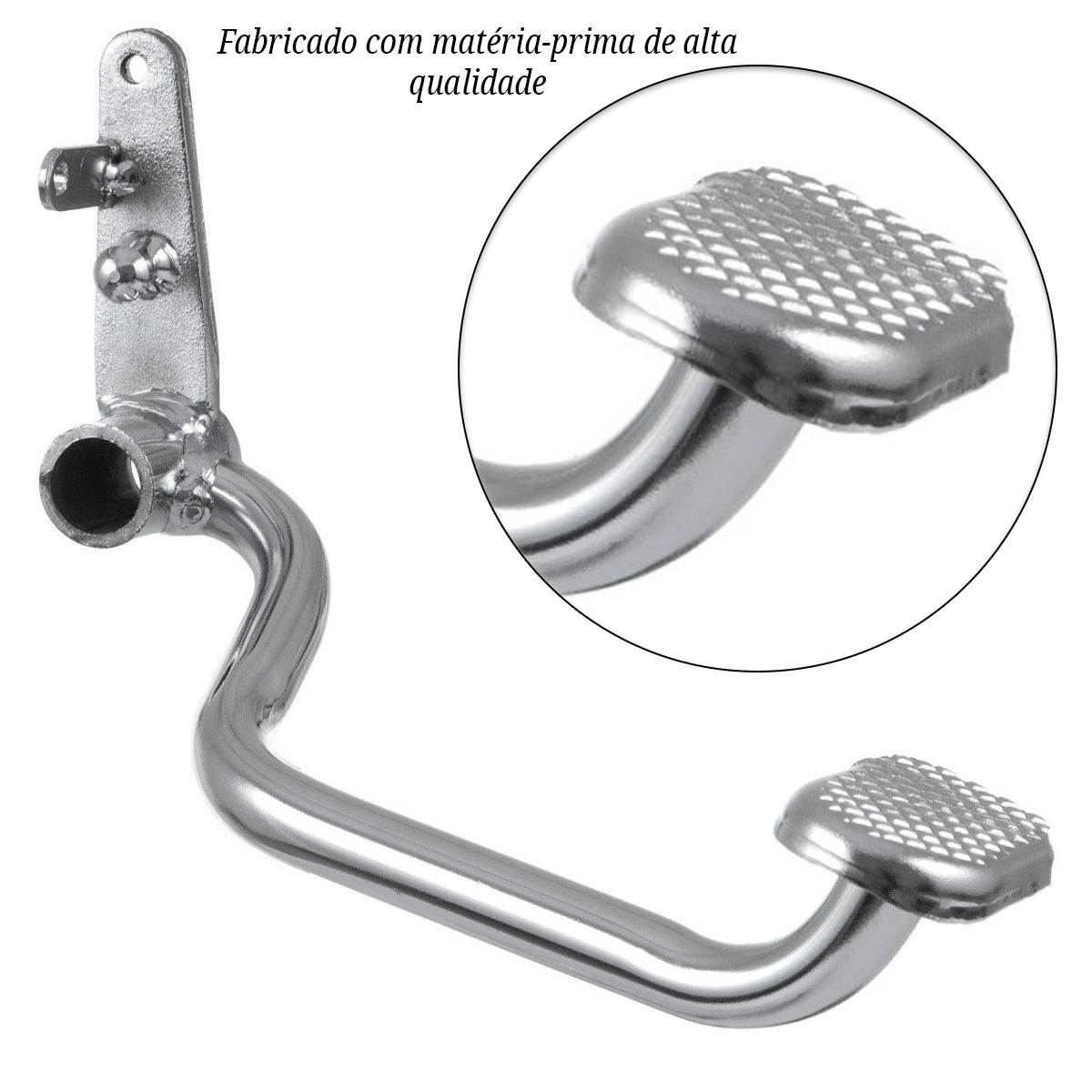 Pedal de Freio Compatível com Fan 160 Cromado Pro Tork - PF-29HC